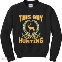 This Guy Love Hunting Kids Sweatshirt thumb 0