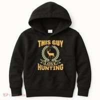 This Guy Love Hunting Kids Hoodie thumb 0