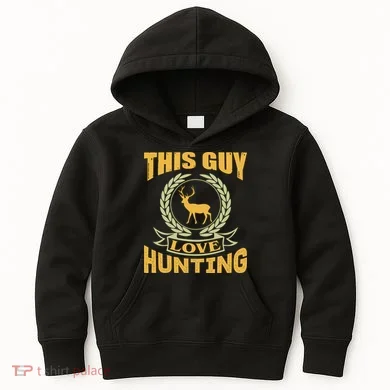 This Guy Love Hunting Kids Hoodie