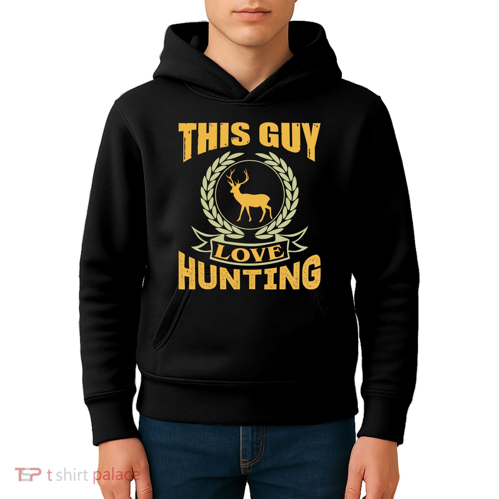 This Guy Love Hunting Kids Hoodie