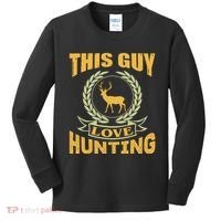 This Guy Love Hunting Kids Long Sleeve Shirt thumb 0