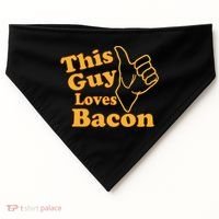 This Guy Loves Bacon USA-Made Doggie Bandana thumb 0