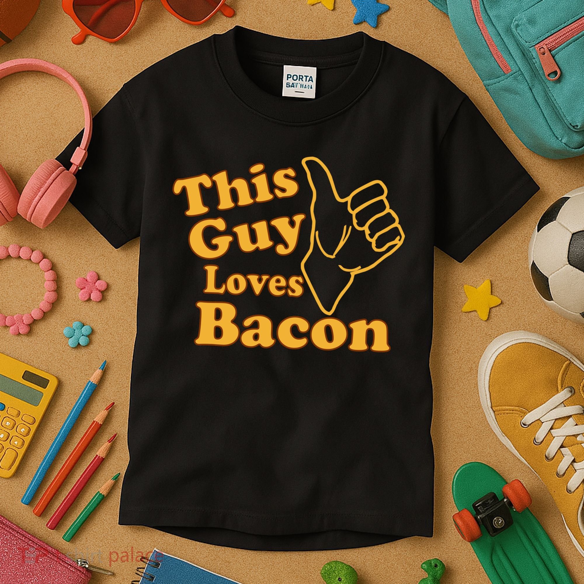 This Guy Loves Bacon Kids T-Shirt