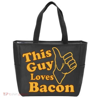 This Guy Loves Bacon Tote Bag