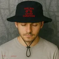 This Guy Loves Christmas Bucket Hat thumb 2