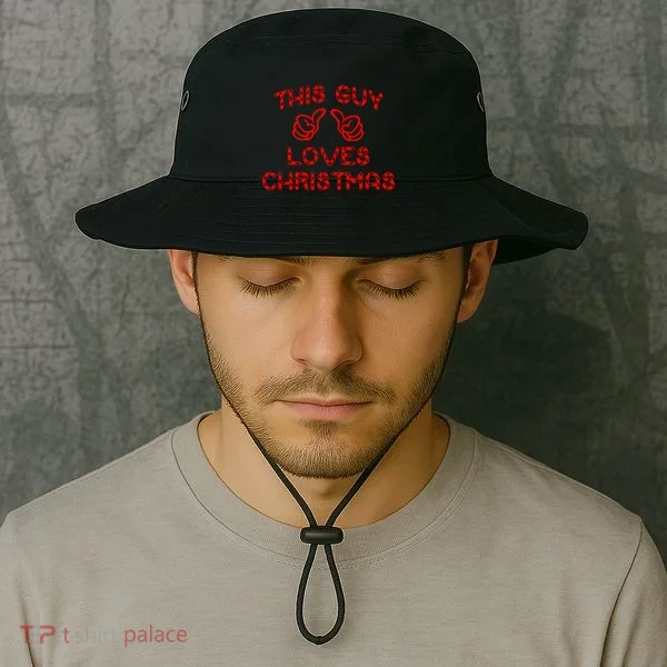This Guy Loves Christmas Bucket Hat
