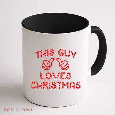 This Guy Loves Christmas Coffee Mug back