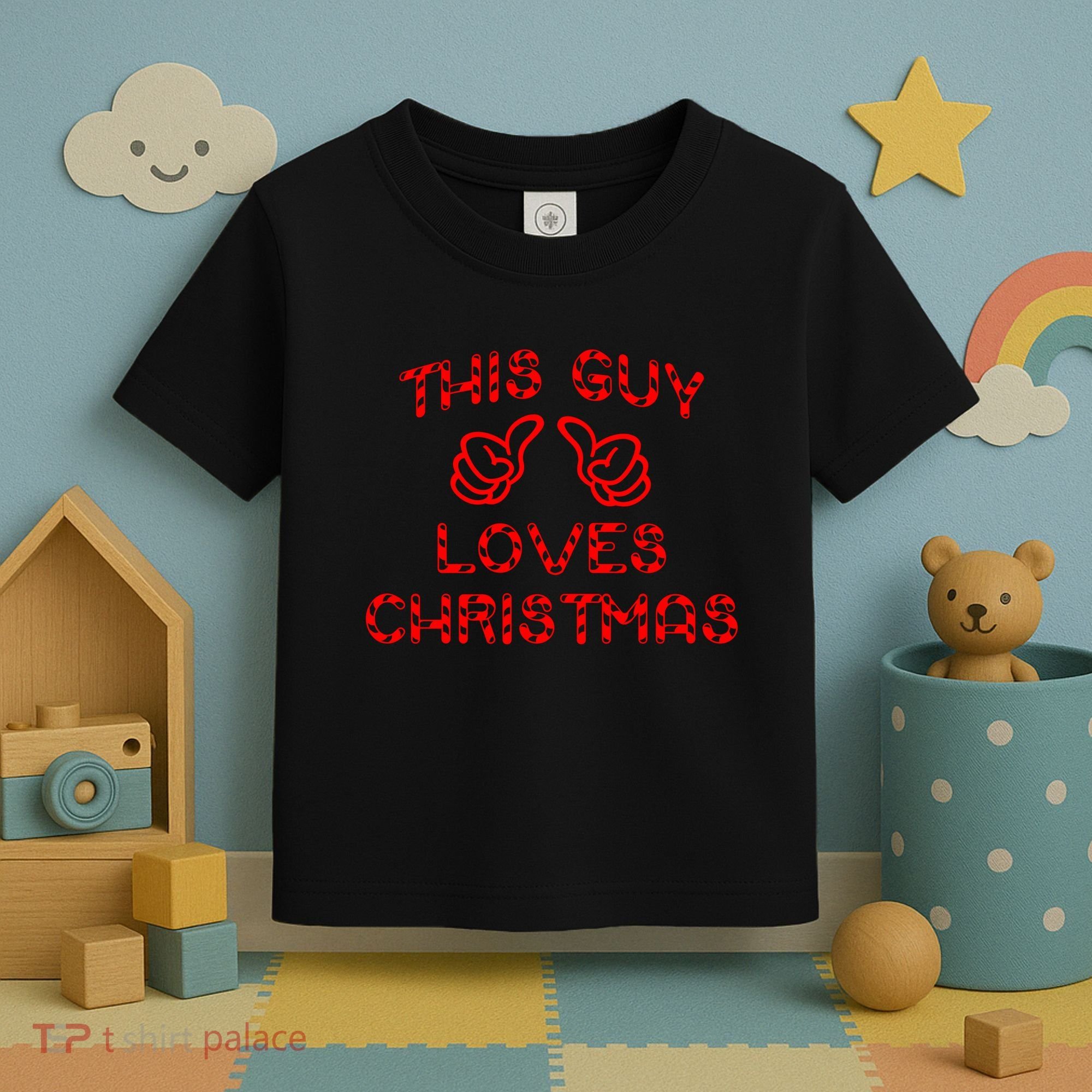 This Guy Loves Christmas Toddler T-Shirt