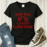 This Guy Loves Christmas Women's T-Shirt thumb 3