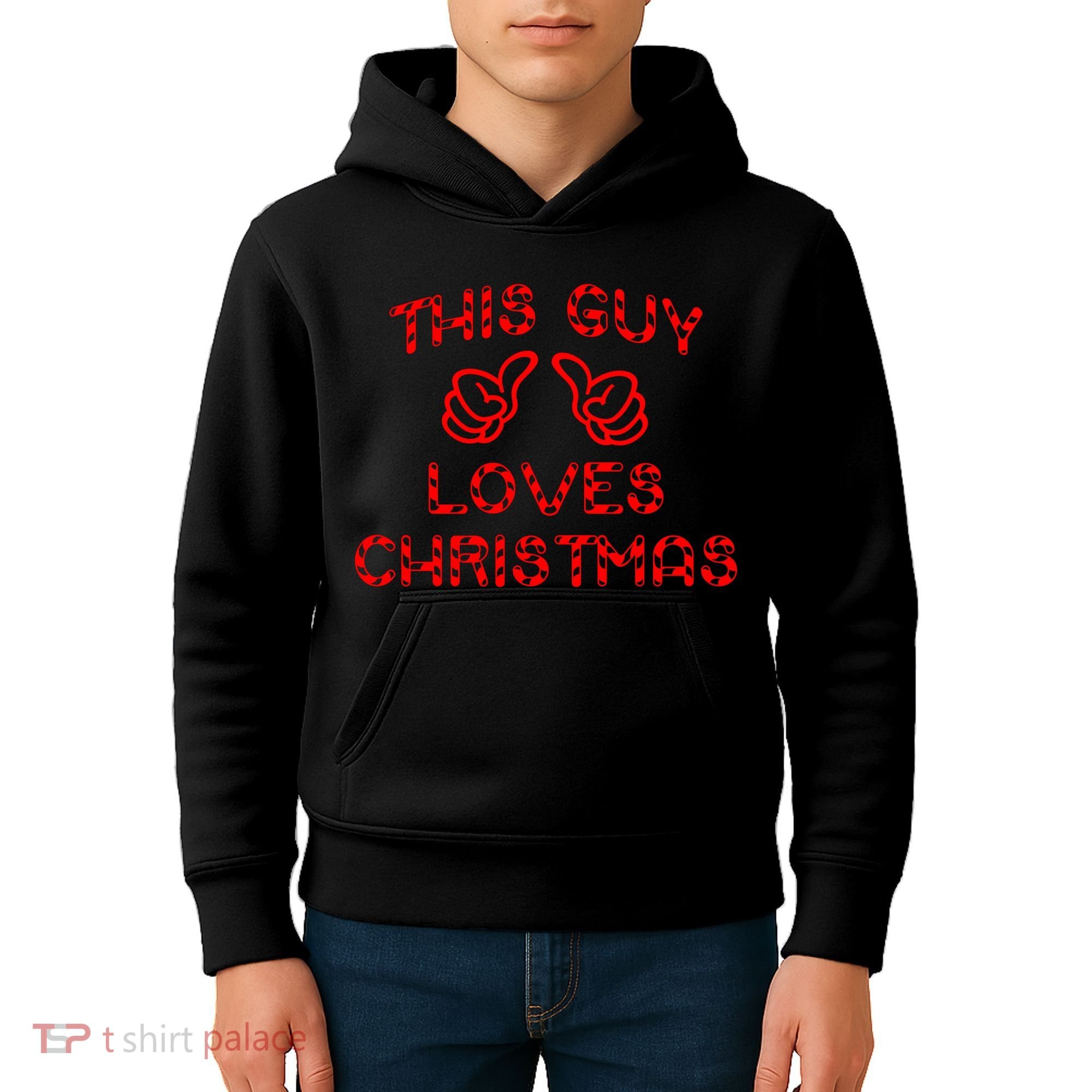 This Guy Loves Christmas Kids Hoodie