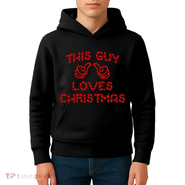 This Guy Loves Christmas Kids Hoodie