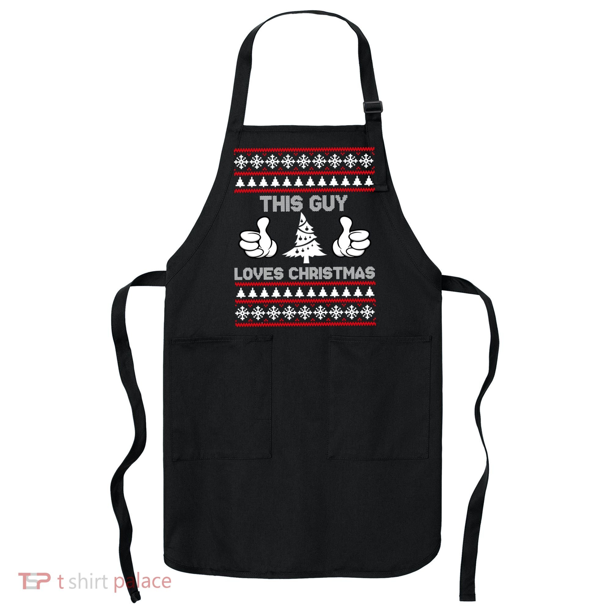 This Guy Loves Christmas Ugly Christmas Sweater Apron