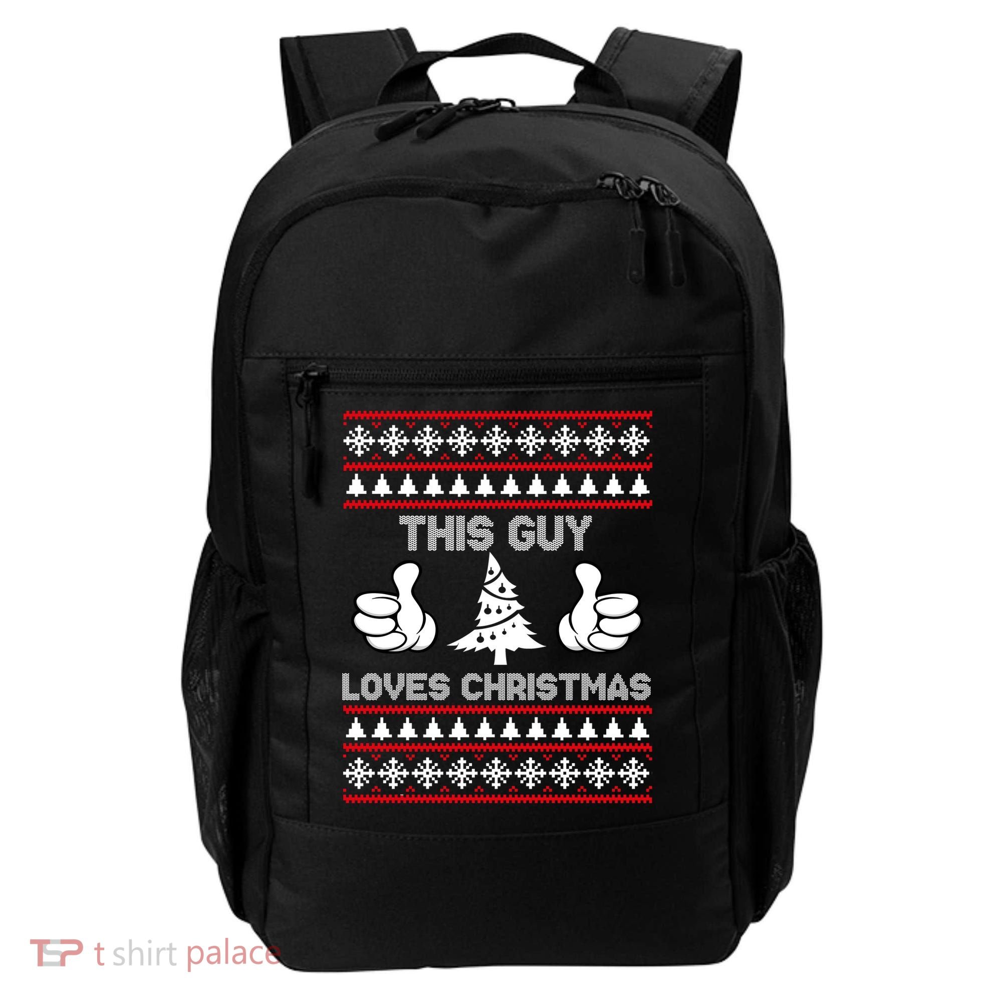 This Guy Loves Christmas Ugly Christmas Sweater Backpack