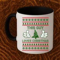This Guy Loves Christmas Ugly Christmas Sweater Coffee Mug thumb 2
