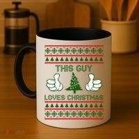 This Guy Loves Christmas Ugly Christmas Sweater Coffee Mug thumb 4