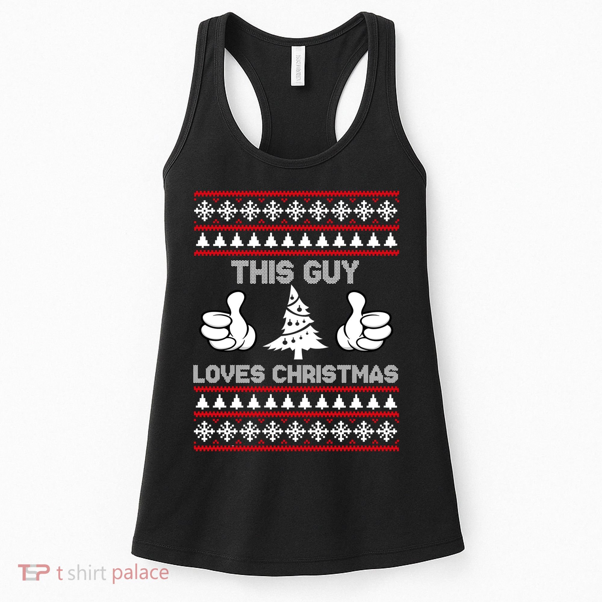 This Guy Loves Christmas Ugly Christmas Sweater Women's Tank Top