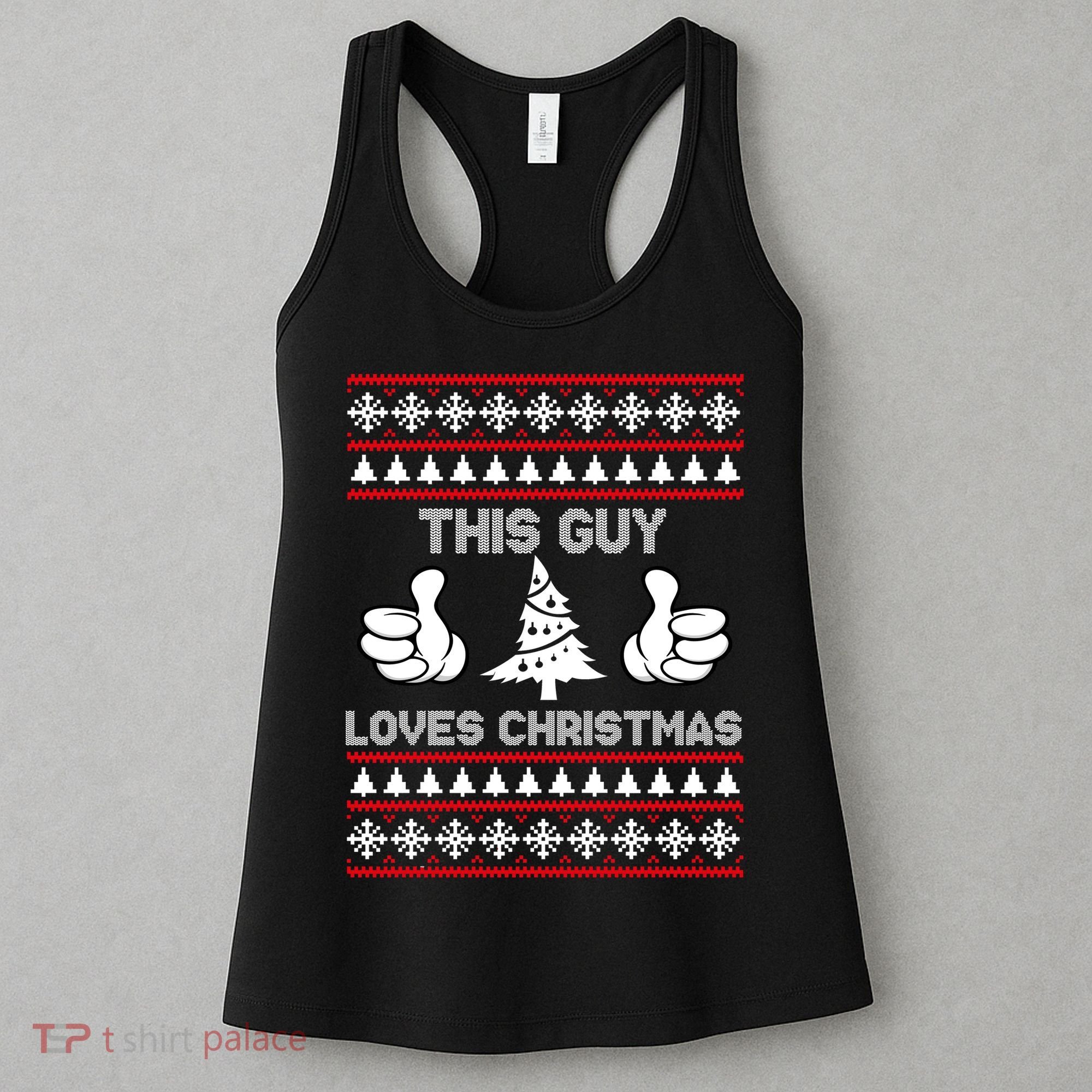 This Guy Loves Christmas Ugly Christmas Sweater Women's Tank Top