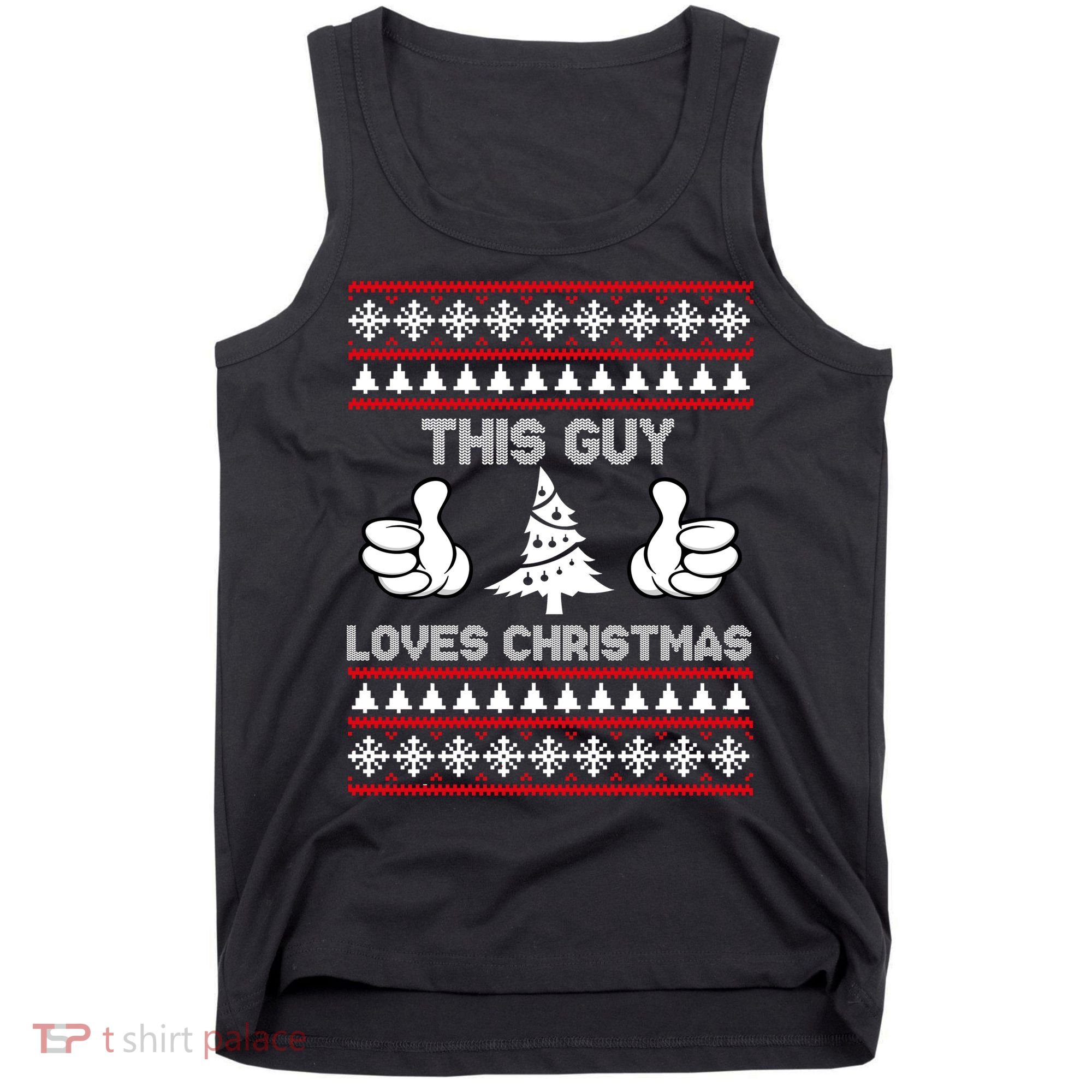 This Guy Loves Christmas Ugly Christmas Sweater Tank Top