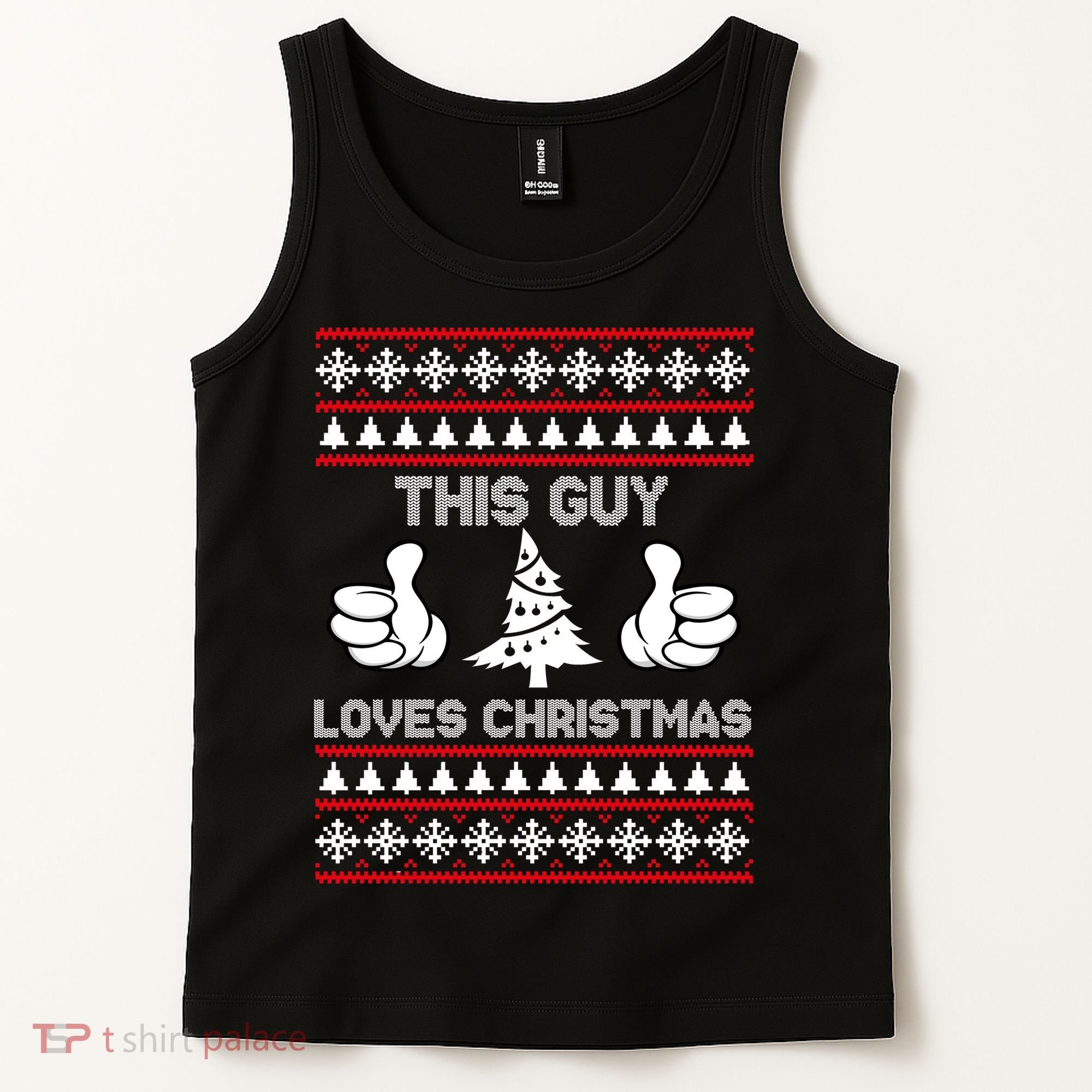 This Guy Loves Christmas Ugly Christmas Sweater Tank Top