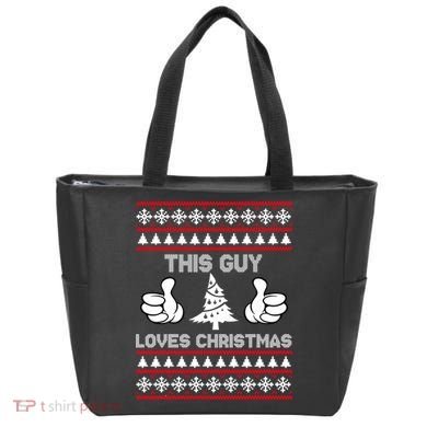 This Guy Loves Christmas Ugly Christmas Sweater Tote Bag
