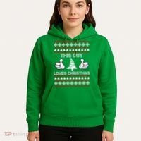 This Guy Loves Christmas Ugly Christmas Sweater Hoodie thumb 5
