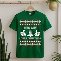 This Guy Loves Christmas Ugly Christmas Sweater T-Shirt thumb 2