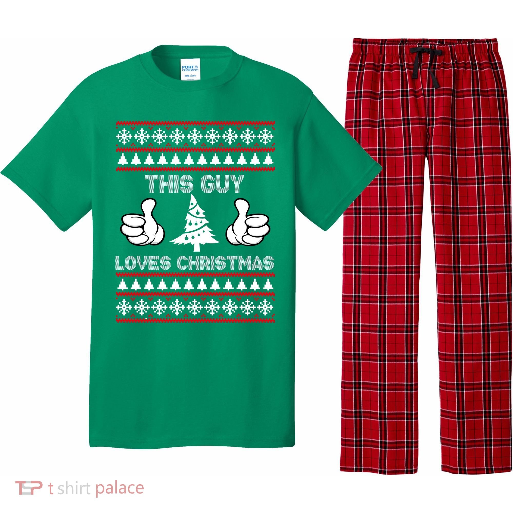 This Guy Loves Christmas Ugly Christmas Sweater Pajama Set