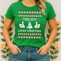 This Guy Loves Christmas Ugly Christmas Sweater Women's T-Shirt thumb 2