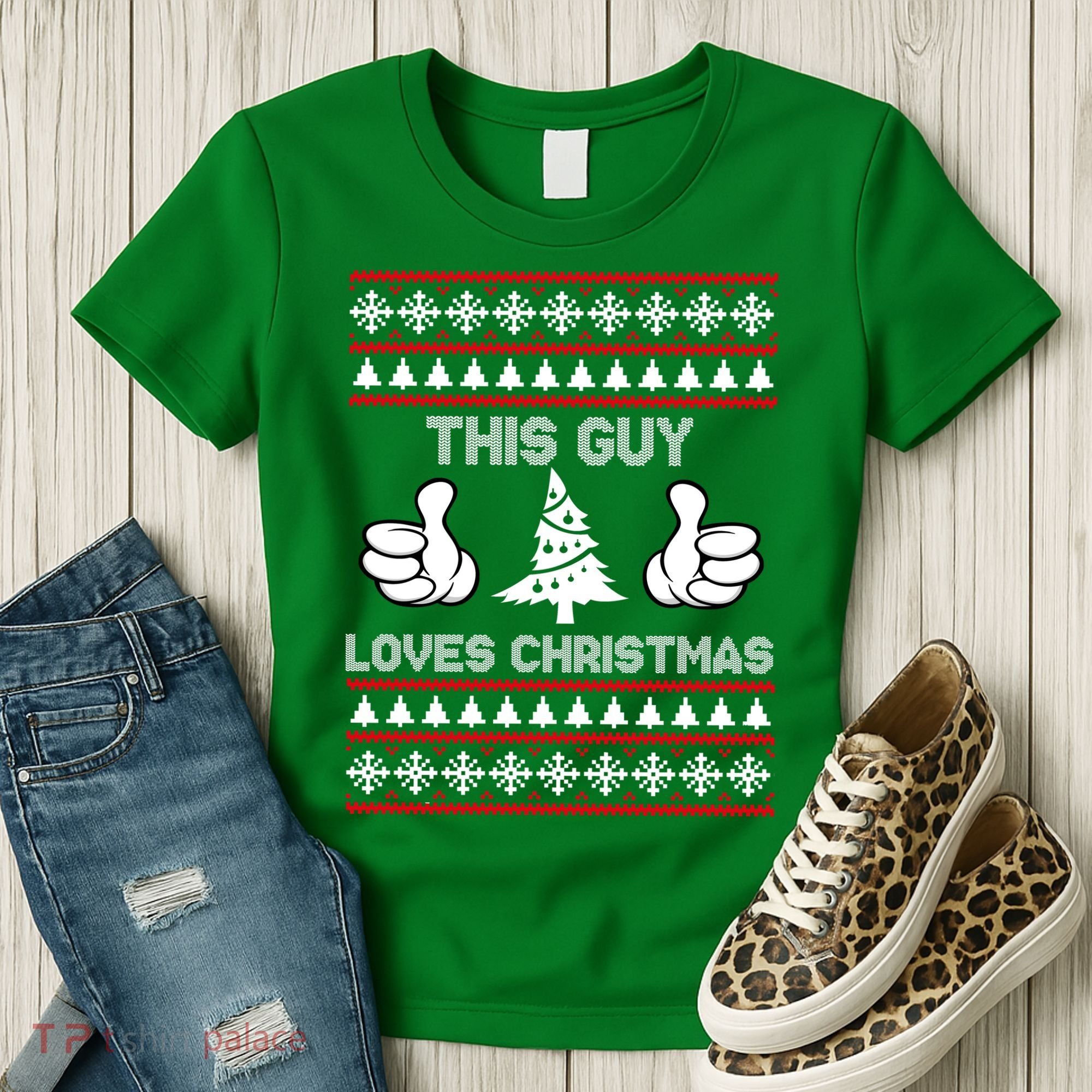 This Guy Loves Christmas Ugly Christmas Sweater Women's T-Shirt