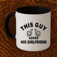 This Guy Loves His Girlfriend Coffee Mug thumb 2