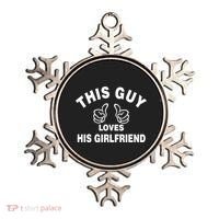 This Guy Loves His Girlfriend Ornament thumb 0