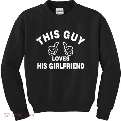 This Guy Loves His Girlfriend Kids Sweatshirt