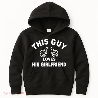 This Guy Loves His Girlfriend Kids Hoodie