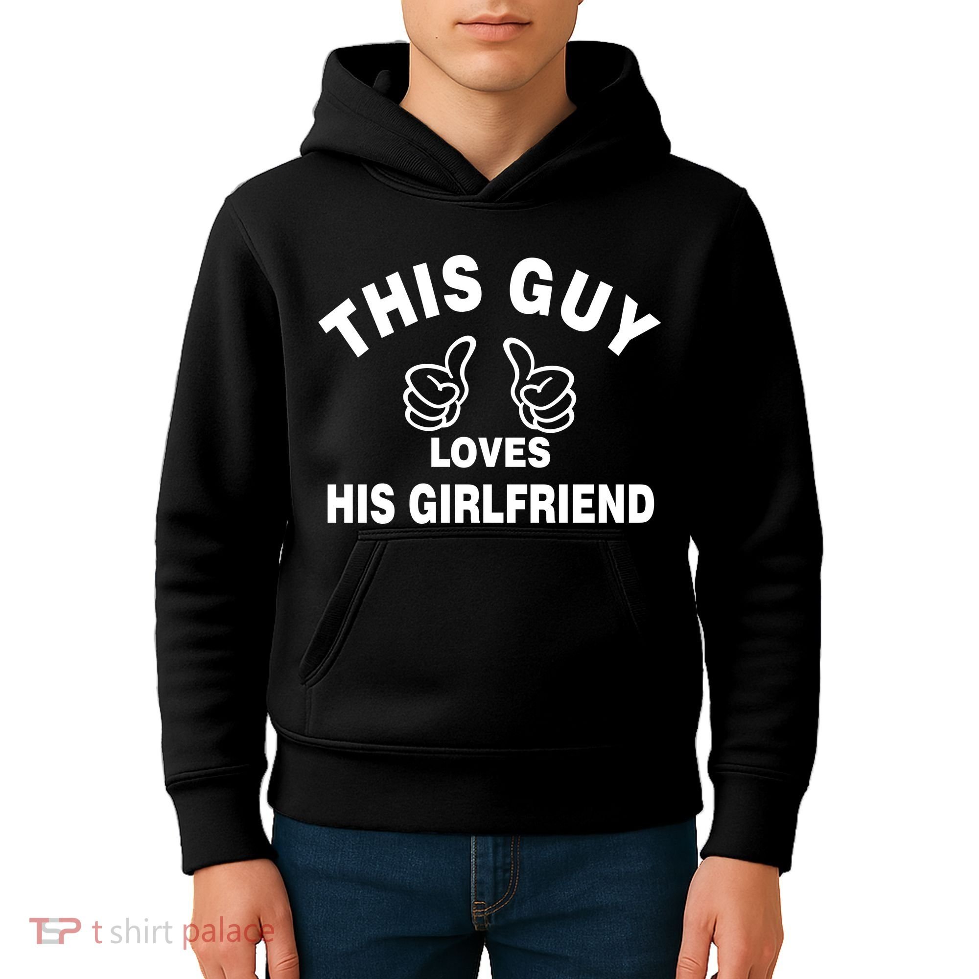 This Guy Loves His Girlfriend Kids Hoodie