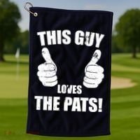 This Guy Loves The Pats Golf Towel thumb 1