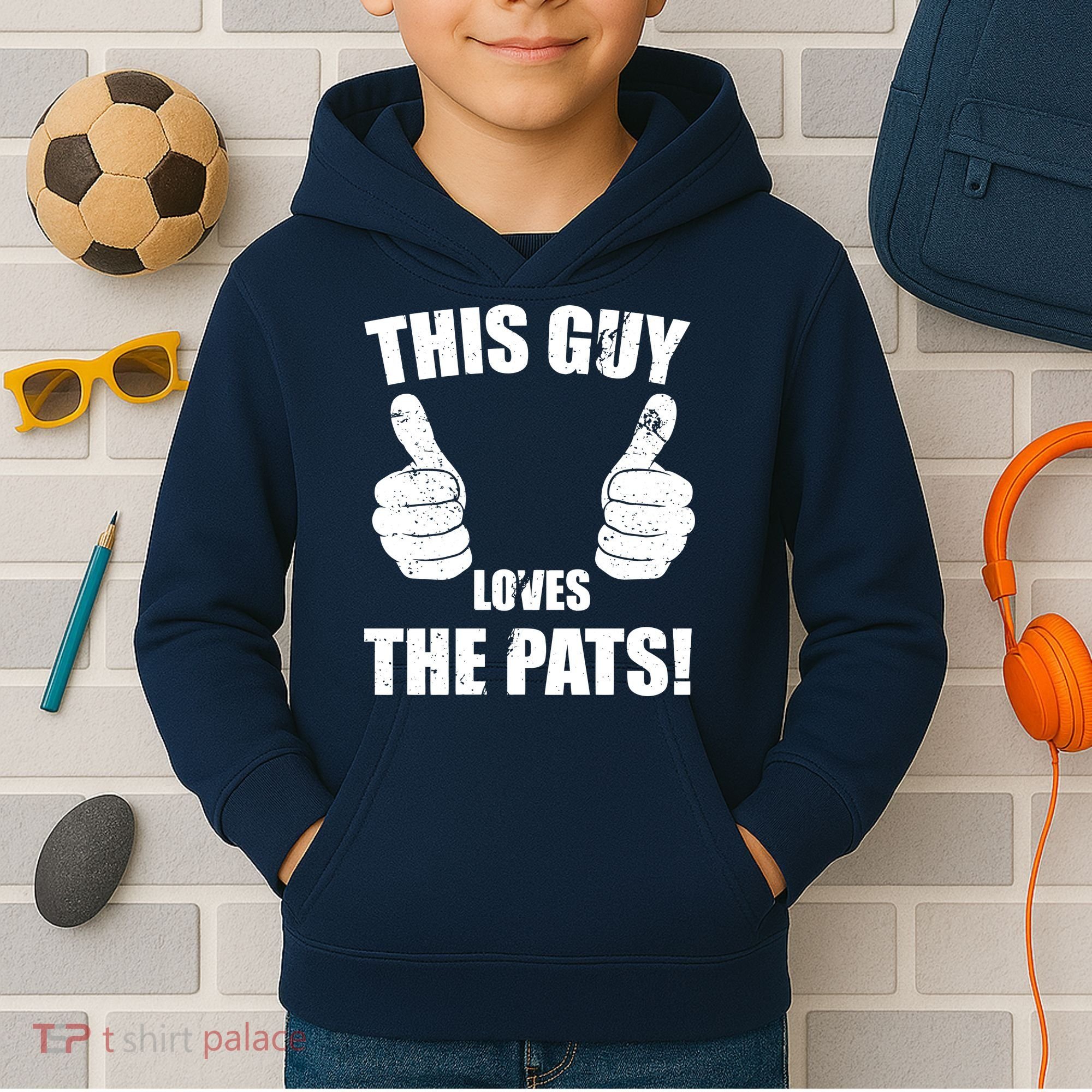 This Guy Loves The Pats Kids Hoodie