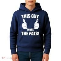 This Guy Loves The Pats Kids Hoodie thumb 4