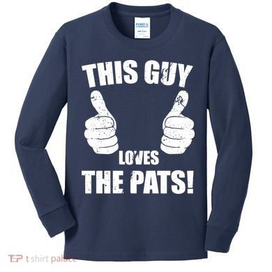 This Guy Loves The Pats Kids Long Sleeve Shirt