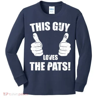 This Guy Loves The Pats Kids Long Sleeve Shirt