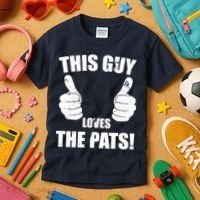This Guy Loves The Pats Kids T-Shirt thumb 3