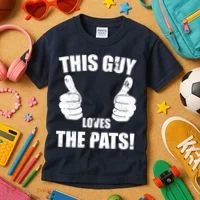 This Guy Loves The Pats Kids T-Shirt thumb 3