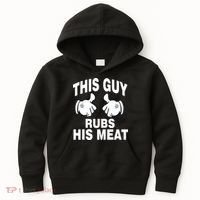 This Guy Rubs His Meat Kids Hoodie thumb 0