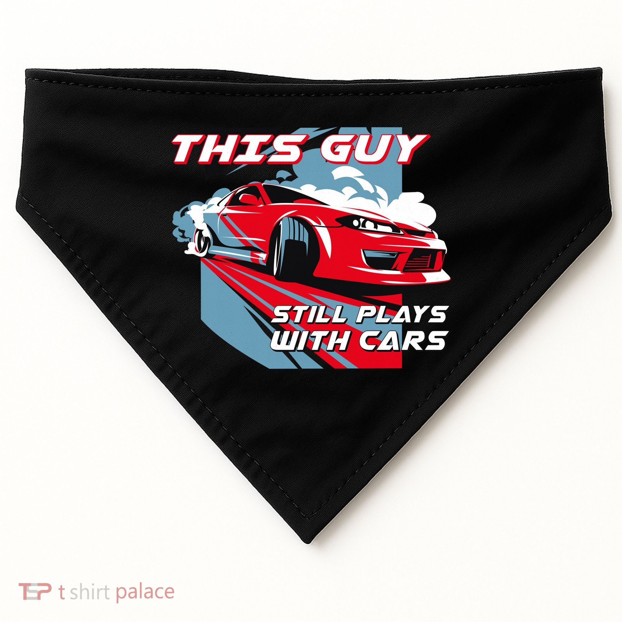 This Guy Still Plays With Cars USA-Made Doggie Bandana