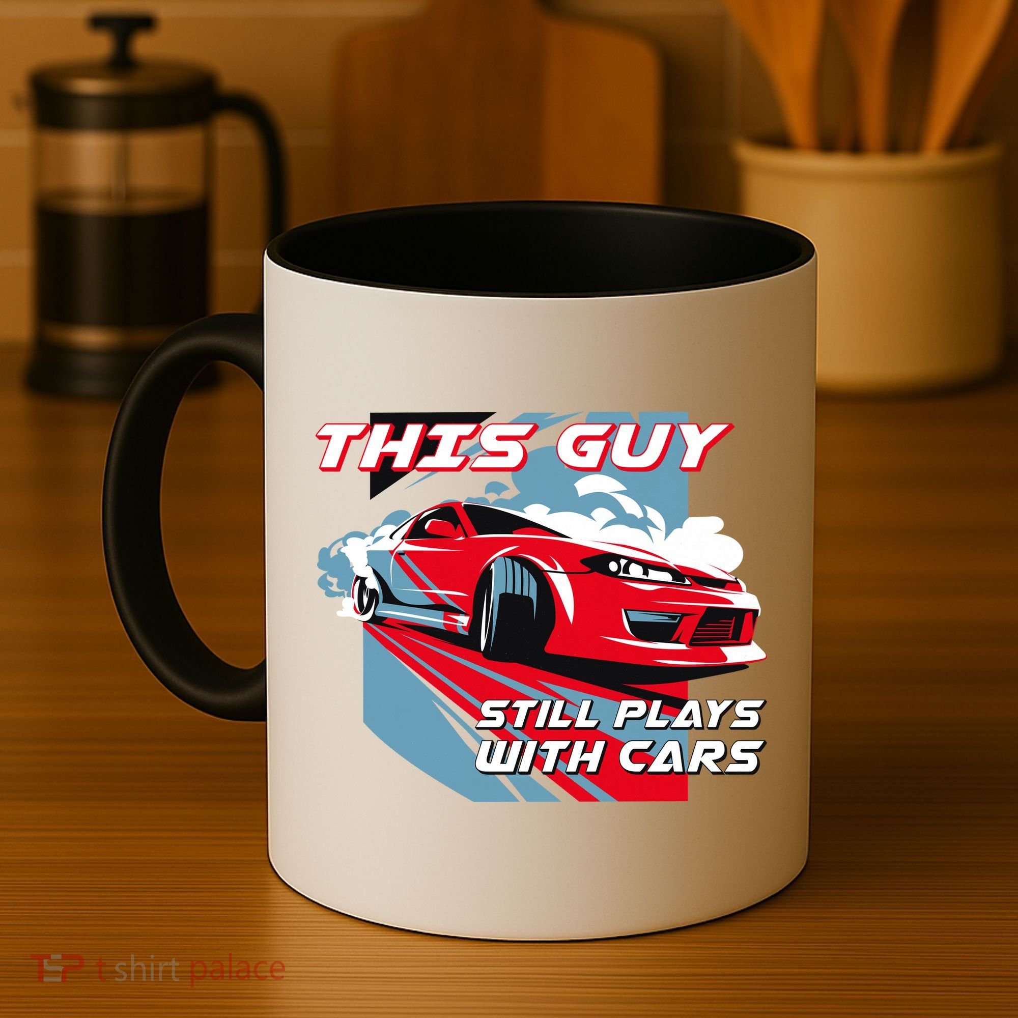 This Guy Still Plays With Cars Coffee Mug