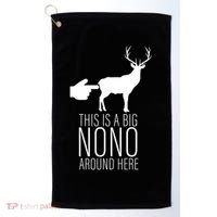This Is A Big NO NO Don't Touch The Animals Golf Towel thumb 0