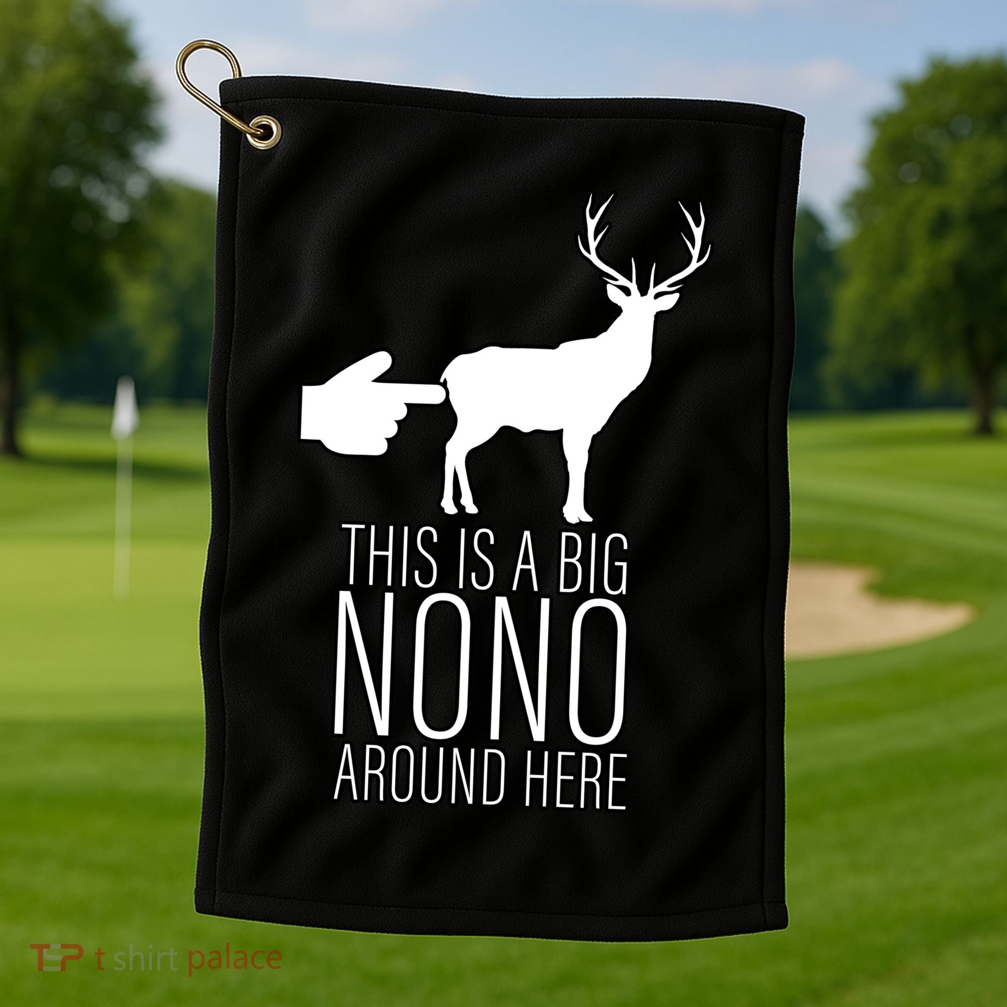 This Is A Big NO NO Don't Touch The Animals Golf Towel