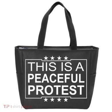 This Is A Peaceful Protest Pro Trump Tote Bag