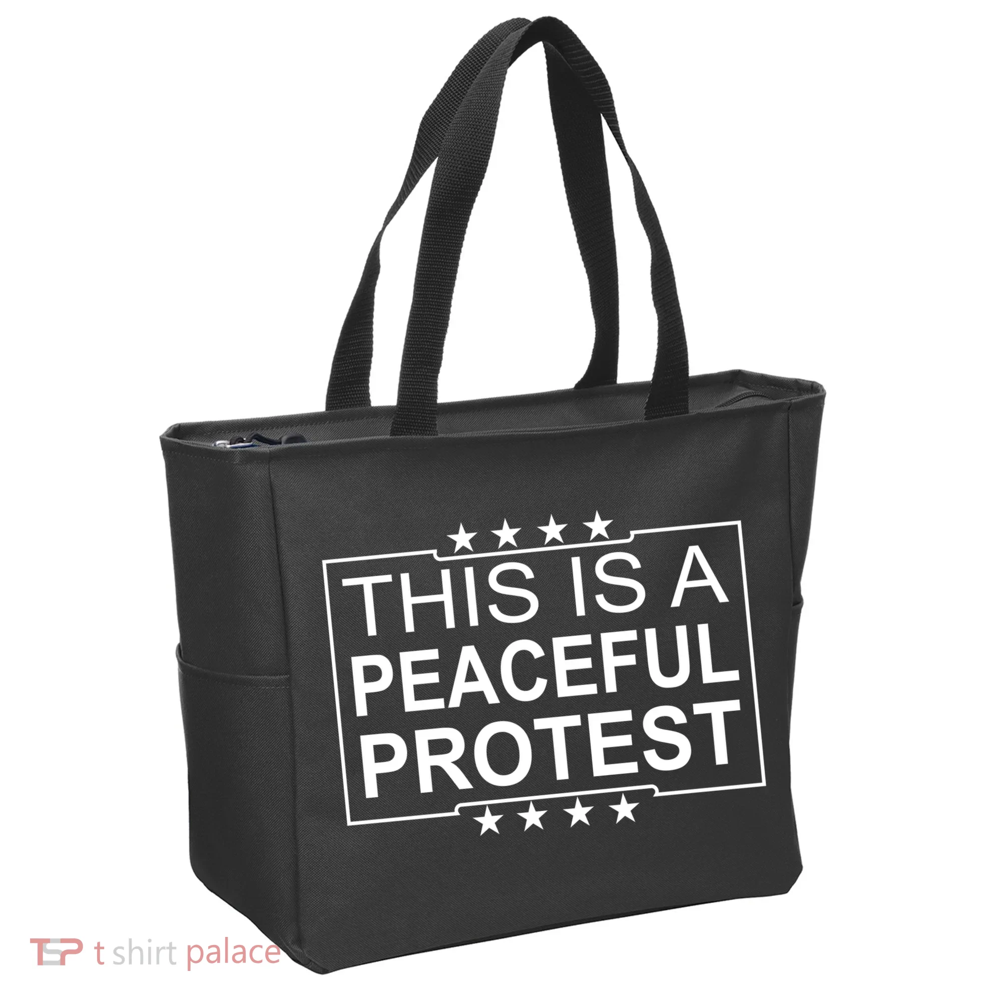 This Is A Peaceful Protest Pro Trump Tote Bag