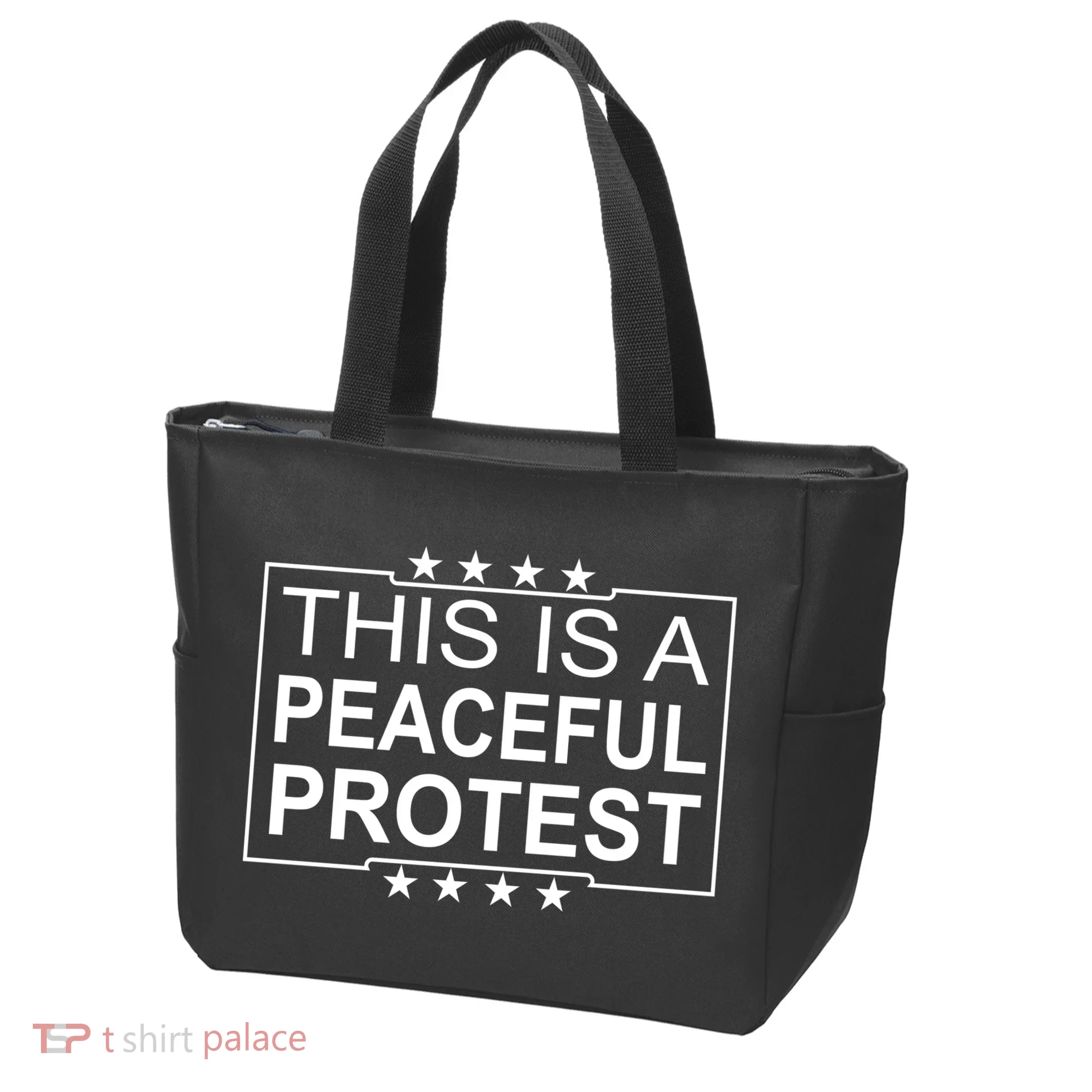 This Is A Peaceful Protest Pro Trump Tote Bag