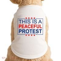 This Is A Peaceful Protest Pro Trump Doggie Tank thumb 0